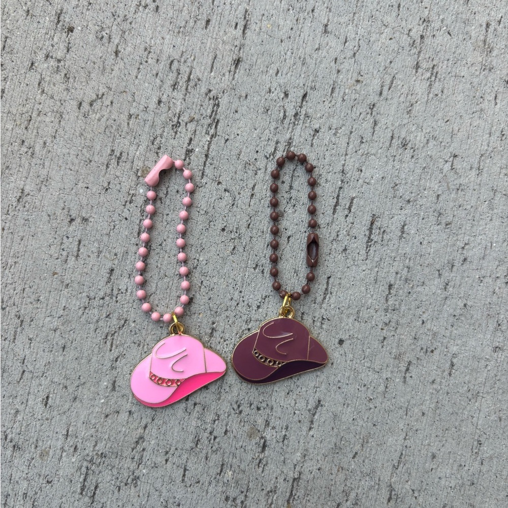 Cowboy and Cowgirl hat Stanley handle charms